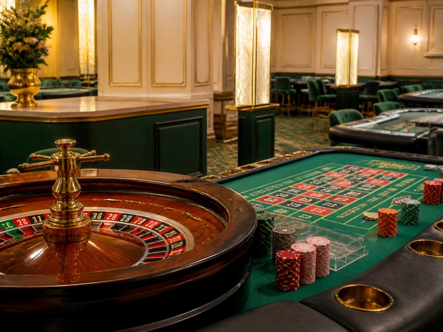 Roulette in een fysieke casinozaal